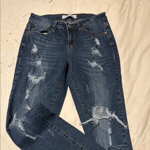 Distressed Blue Jeans for Women